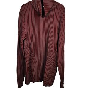 Athleta Flurry Endeavor Turtleneck Women's Small Chocolate Striped
